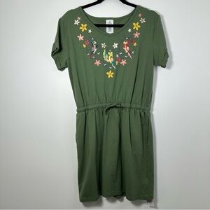 Disney Parks 2023 The Enchanted Tiki Room Green Short Sleeve Dress Size Small